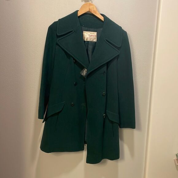 PENDLETON dark teal woman’s 100% wool trench coat - Picture 1 of 13